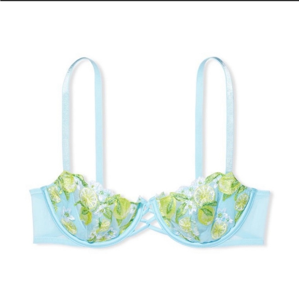Victoria’s Secret Wicked Unlined Lemon Embroidery Bra NWT